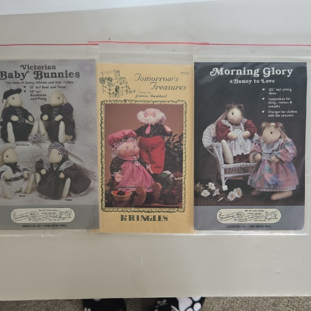 Victorian Baby Bunnies, Tomorrow's Treasures, Morning Glory Patterns